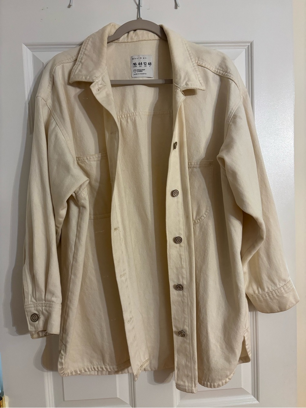Primark Cream Oversized Jean Jacket